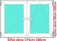 Okna O+OS SOFT rka 175 a 180cm x vka 90-105cm